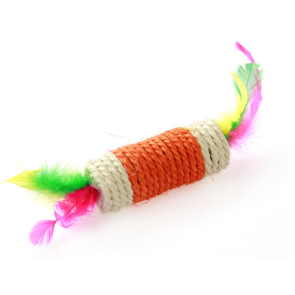 Brinquedo Cilindro Sisal para Gatos com Catnip Erva de Gato
