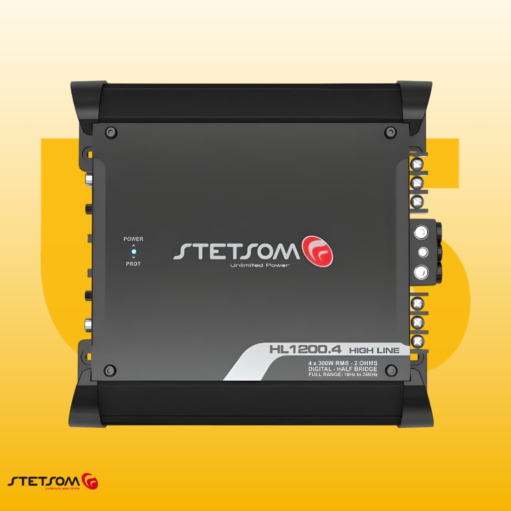 Módulo Amplificador Stetsom High Line Hl1200.4 4 Canais 2 Ohms