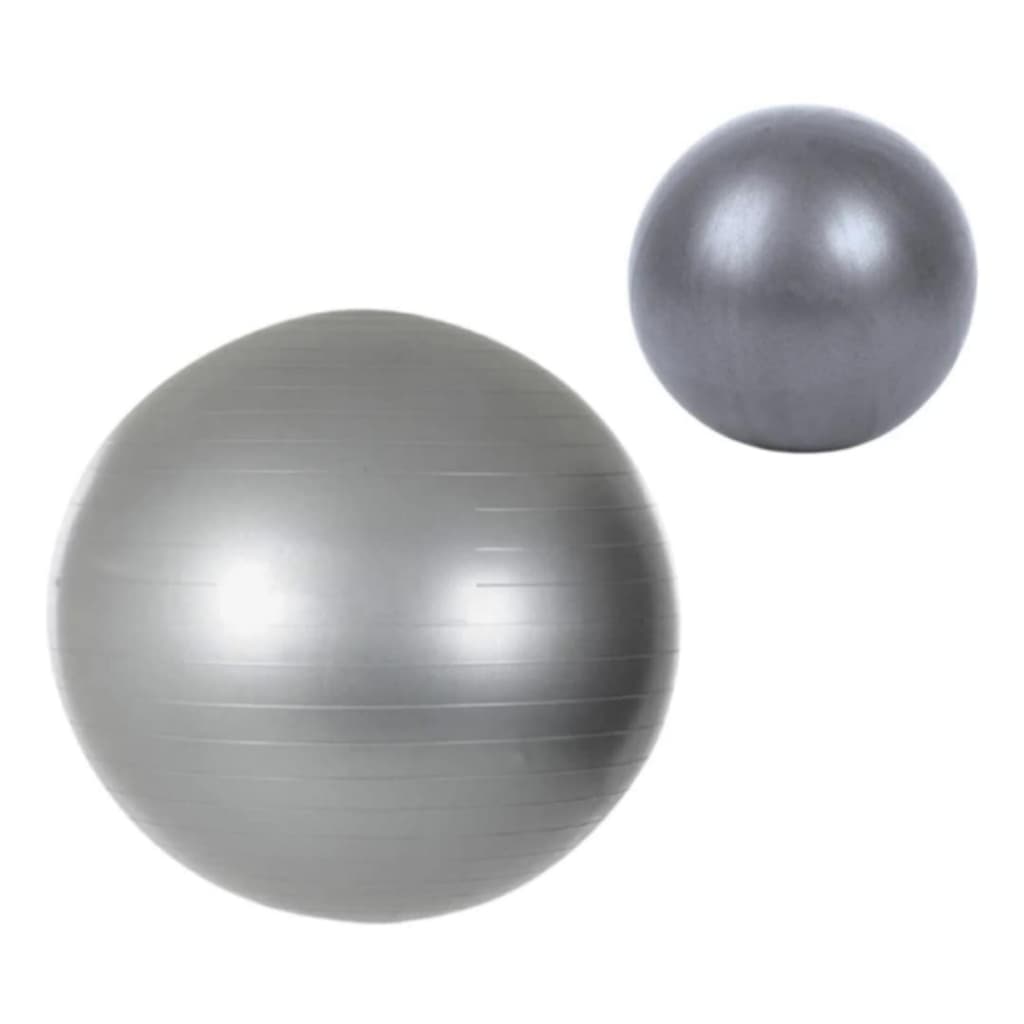 Kit Bola 25cm + 65cm Overball E Fitball Pilates