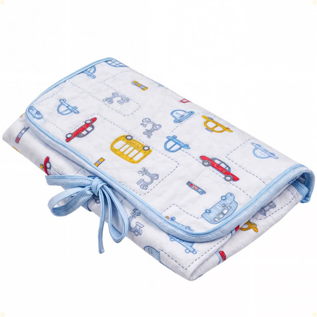 Trocador de fralda portátil de bebê Enxoval infantil Premium com bolsa extra p armazenar lenço umed