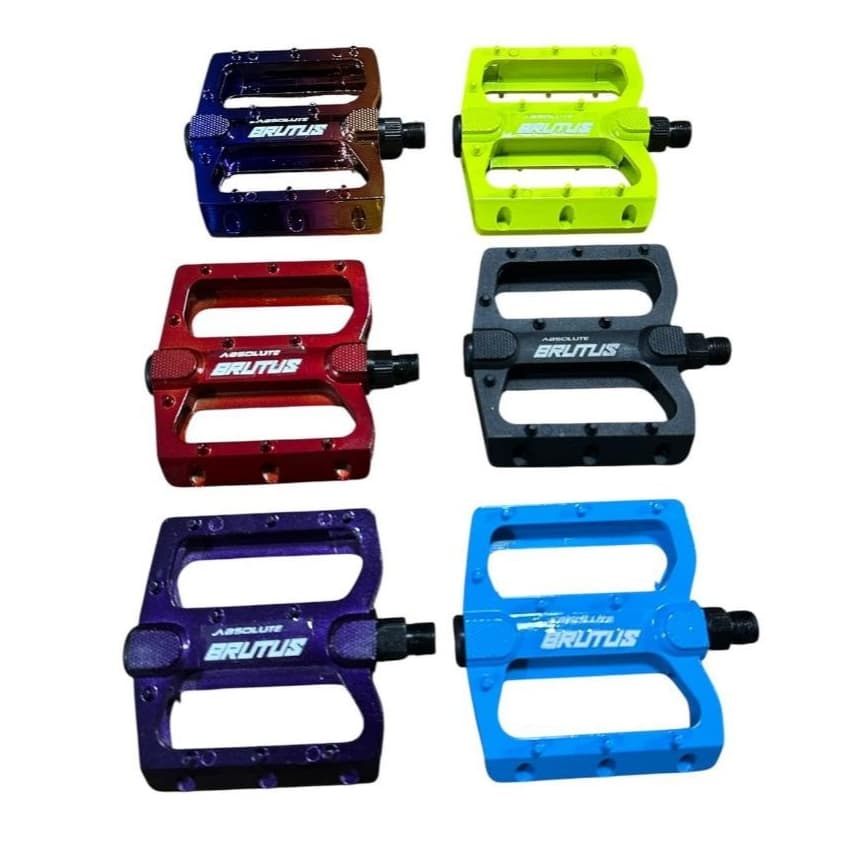 PEDAL INGLES ABSOLUTE BRUTUS FLAT ROSCA GROSSA 9/16 ALUMÍNIO