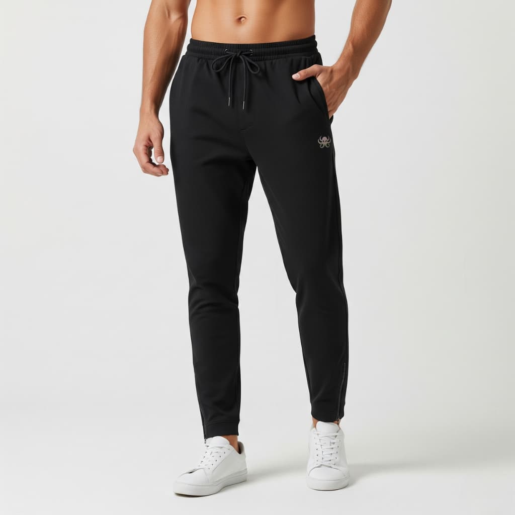 Calça Tactel Masculina kraken Jogger com elastano e zíper