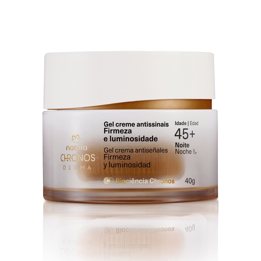 Gel Creme Antissinais Firmeza e Luminosidade 45+ Noite Chronos