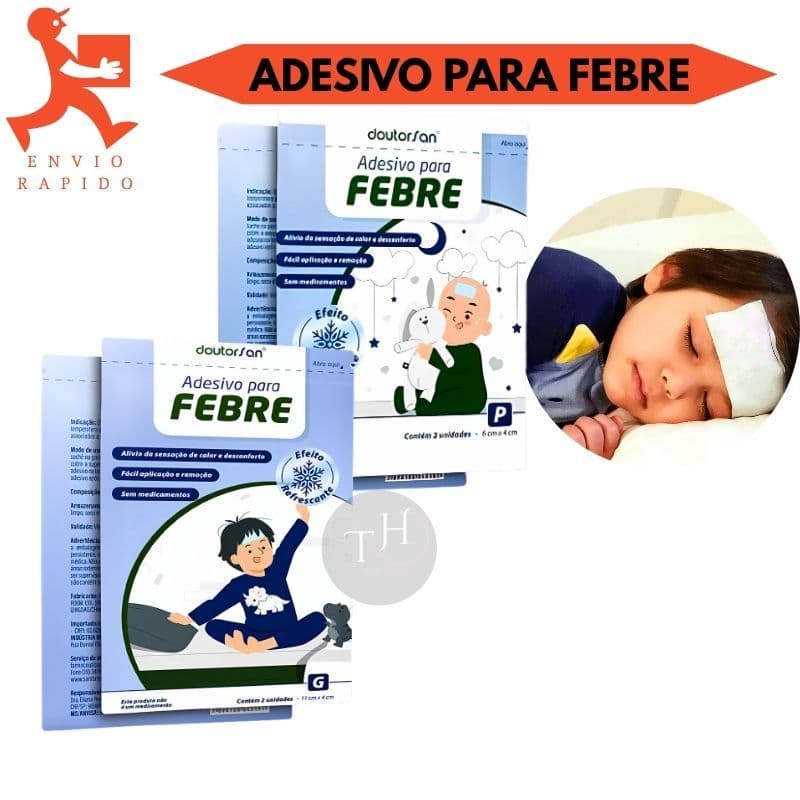 Adesivo Para Febre Gel Compressa Pequeno E Grande 2 Unidades Doutorsan