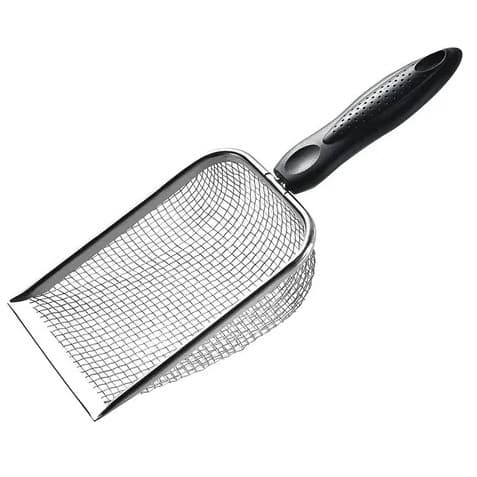 Pá Higiênica para Gatos Peneira de Areia Aço Inox