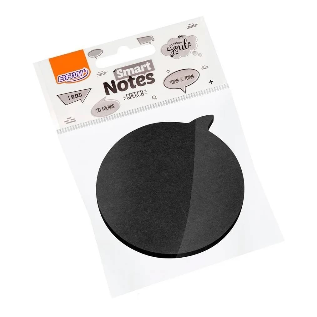 Bloco para anotações  70x70mm  preto 50fls
