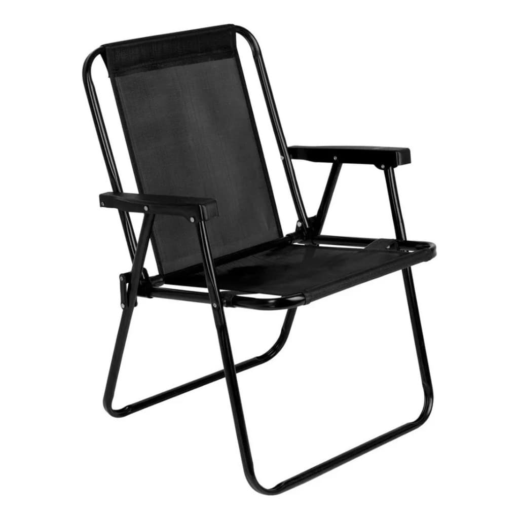 Cadeira Alta MOR Para Camping  Varanda Jardim Praia Dobrável Reforçada até 110kg