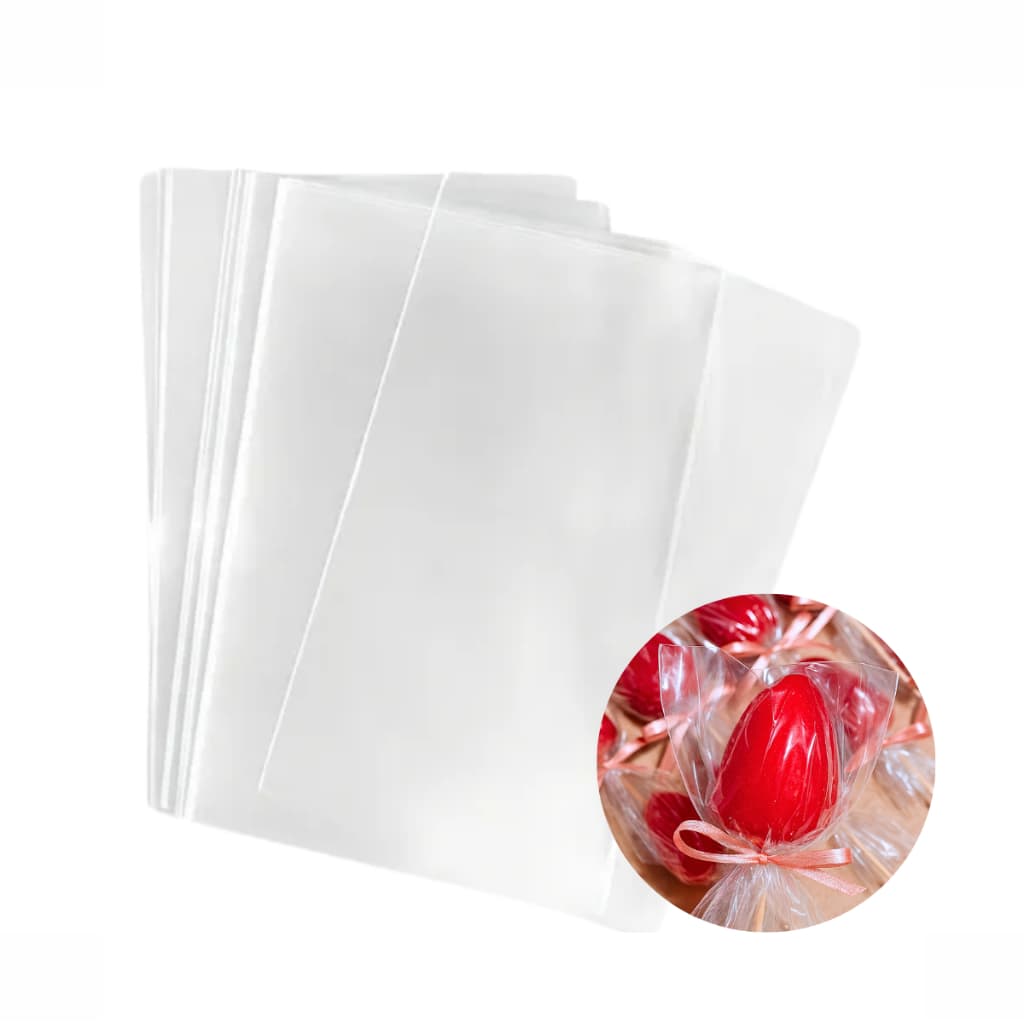 Saco Plástico PP Para Morango do Amor 11×17,5cm Transparente Kit 50 à 250 Und