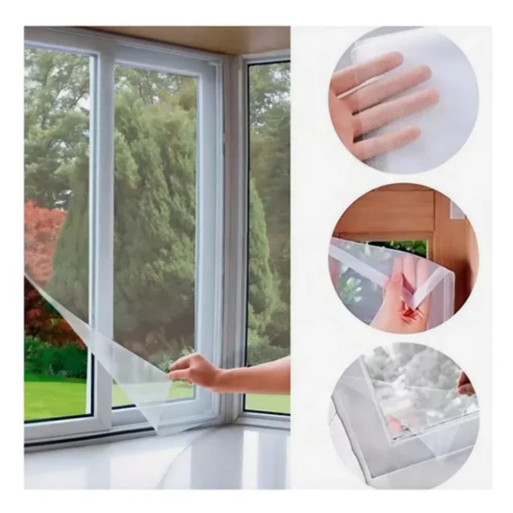 Tela Anti Mosquito / Pernilongo Poliéster Janela 1,5m x 1,8m  e 1,3m x 1,5m - Clink