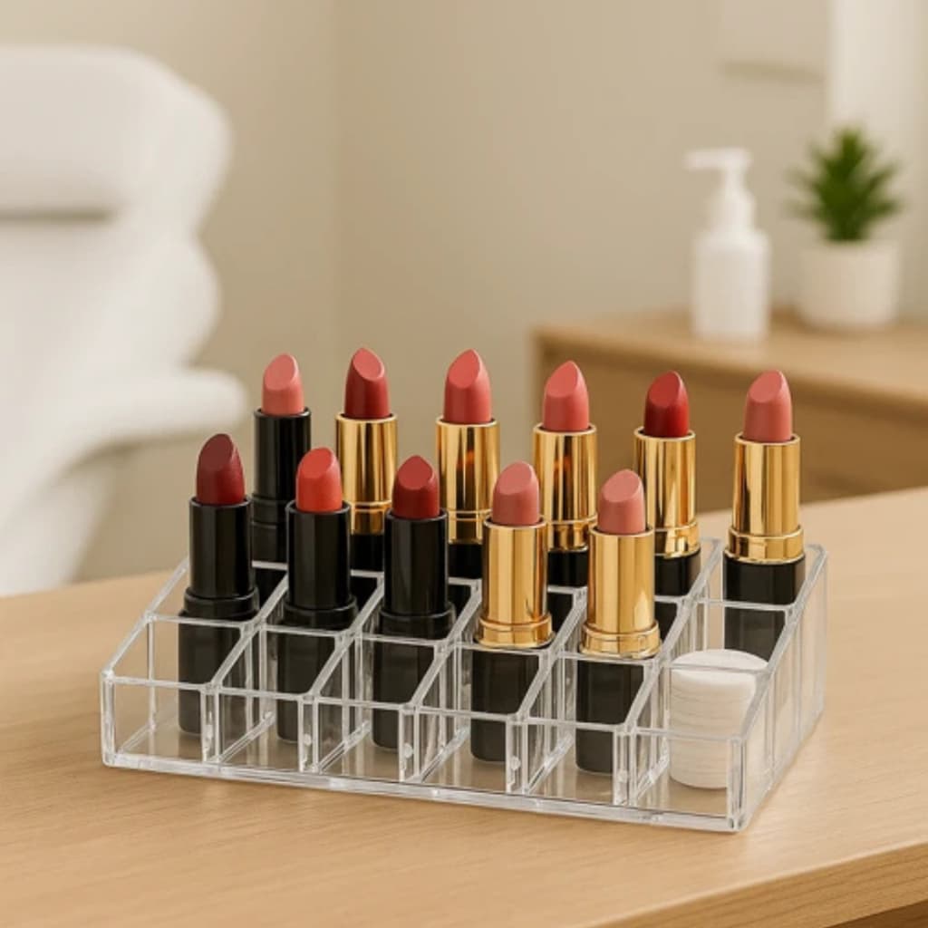 Porta Batons Organizador De Esmalte Com 32 Divisórias Em Acrílico N711 Niquelart