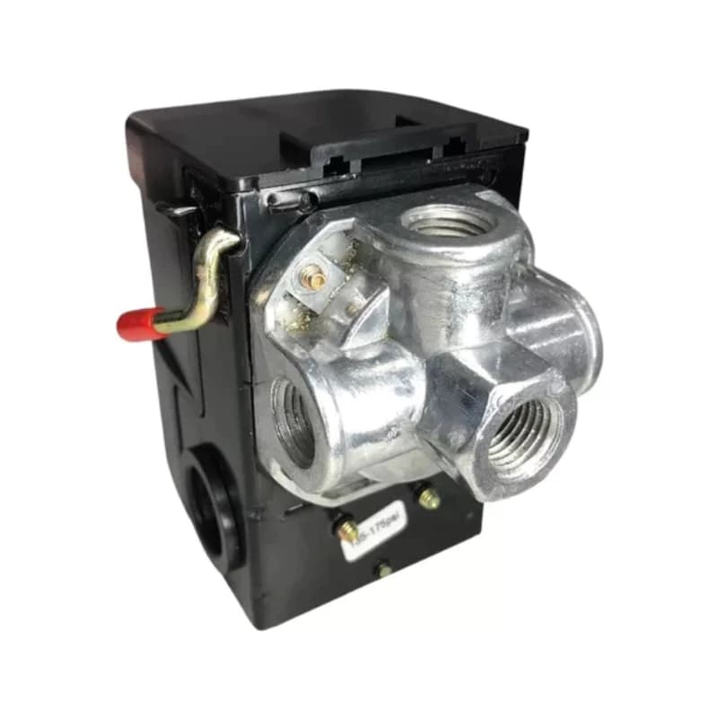 Pressostato Compressor Automático Alavanca 100-140 psi 4 vias Media Pressão
