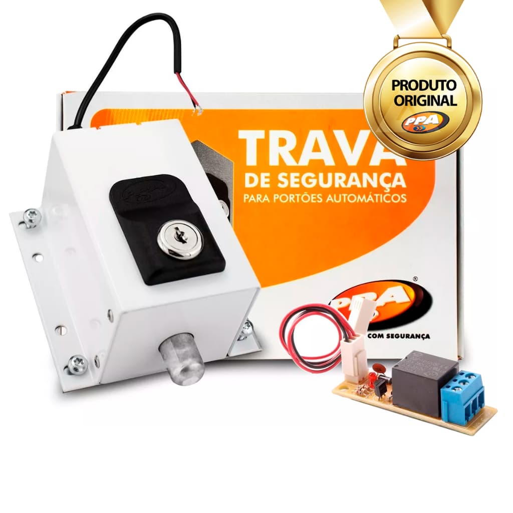 Kit Trava Eletromagnética Dog Steel Custom C/ Módulo Relé Universal