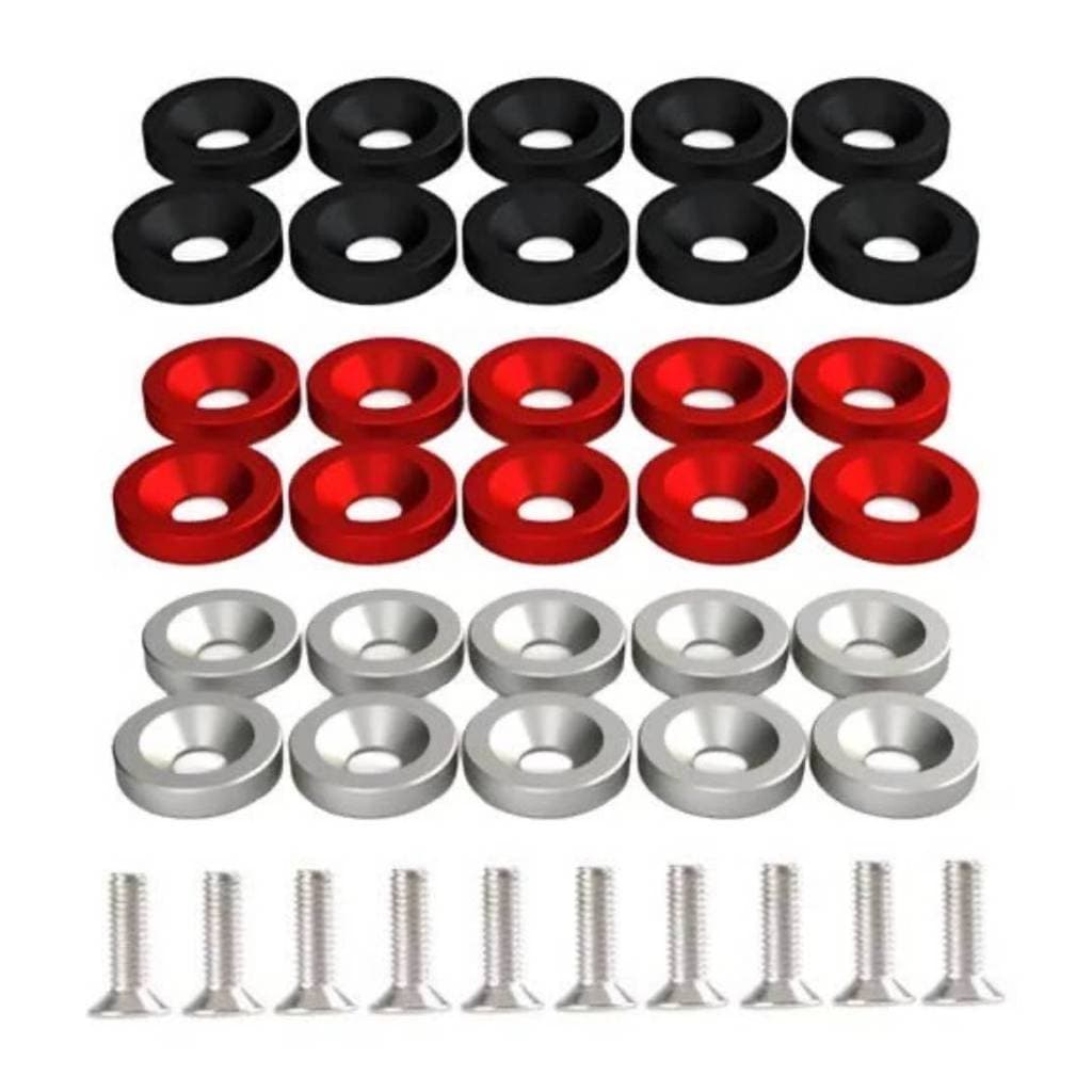 Kit 10 Parafuso Arruela Anodizadas M6x20mm Jdm Tuning Carro