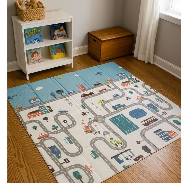 Tapete Infantil de Atividades Antiderrapante 1,20X1,20  Conforto e Segurança para Brincar