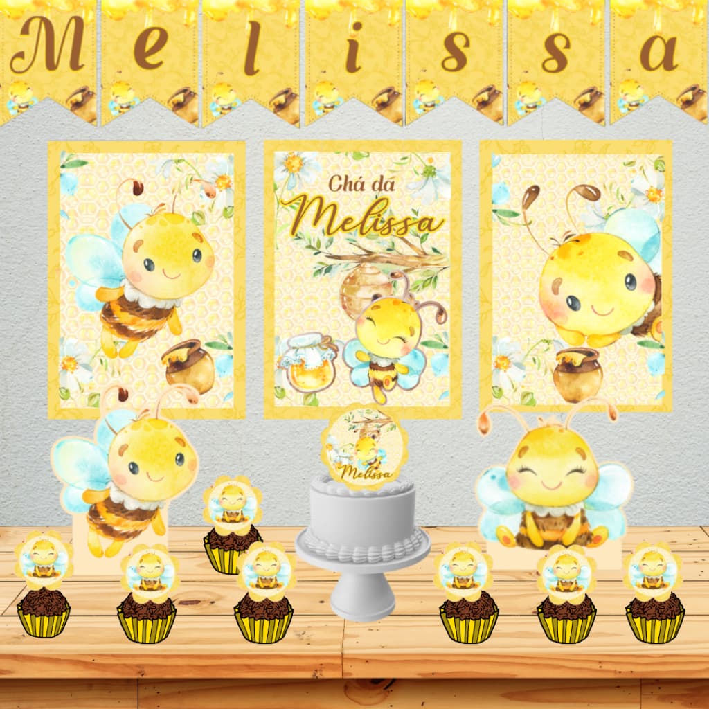 Abelhinha -  kit festa abelhinha - decoração abelhinha - mesversário abelinha