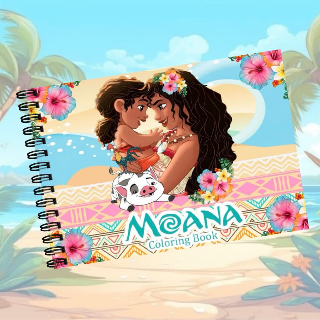 Livro de colorir MOANA c/50 desenhos - Capa flexível