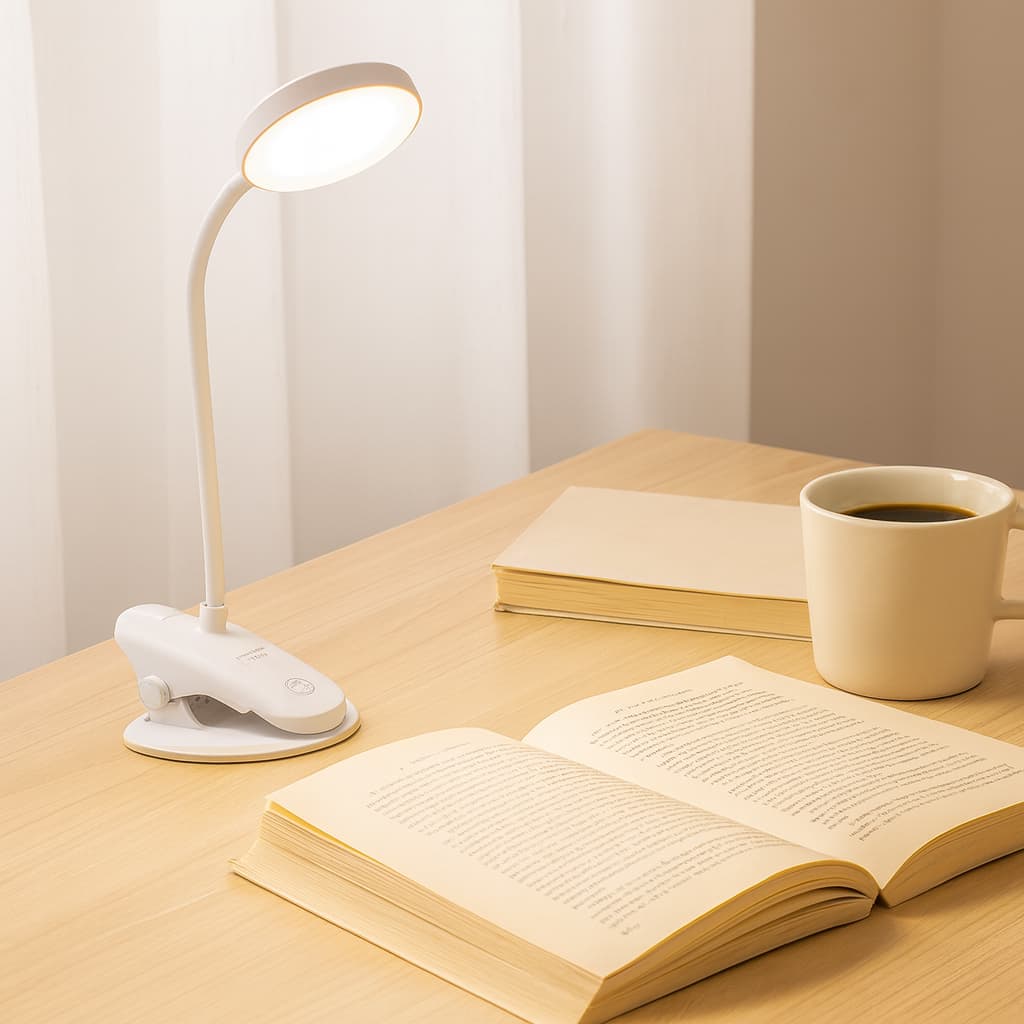 Luminária De Mesa LED Recarregável Lâmpada De Toque USB Sem Fio Dobrável Flexível Com Garra