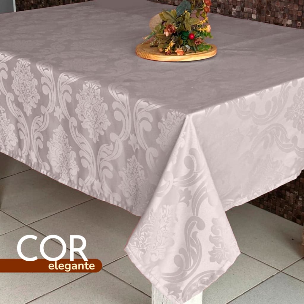 Toalha Jacquard 1,40x1,40 | Perfeita para Mesas Quadradas com Elegância