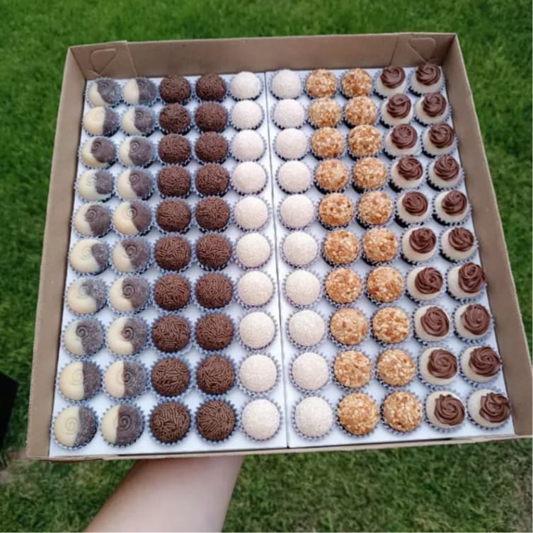 Caixas Para 100 Doces Com Berço Forma N°4 e N°5 - Base 35x35x5cm Reforçada Papelão - KIT 5~20