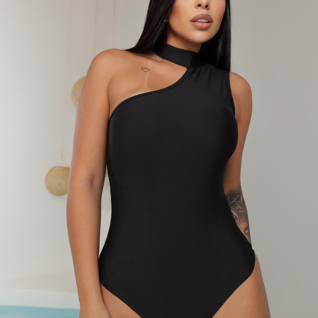 Body Feminino Gola Mula Manca Com Suplex Com Bojo