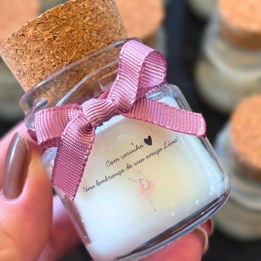 Kit 10 Velas Aromáticas Para Chá De Bebê Lembrancinha Delicada Personalize Do Seu Jeito