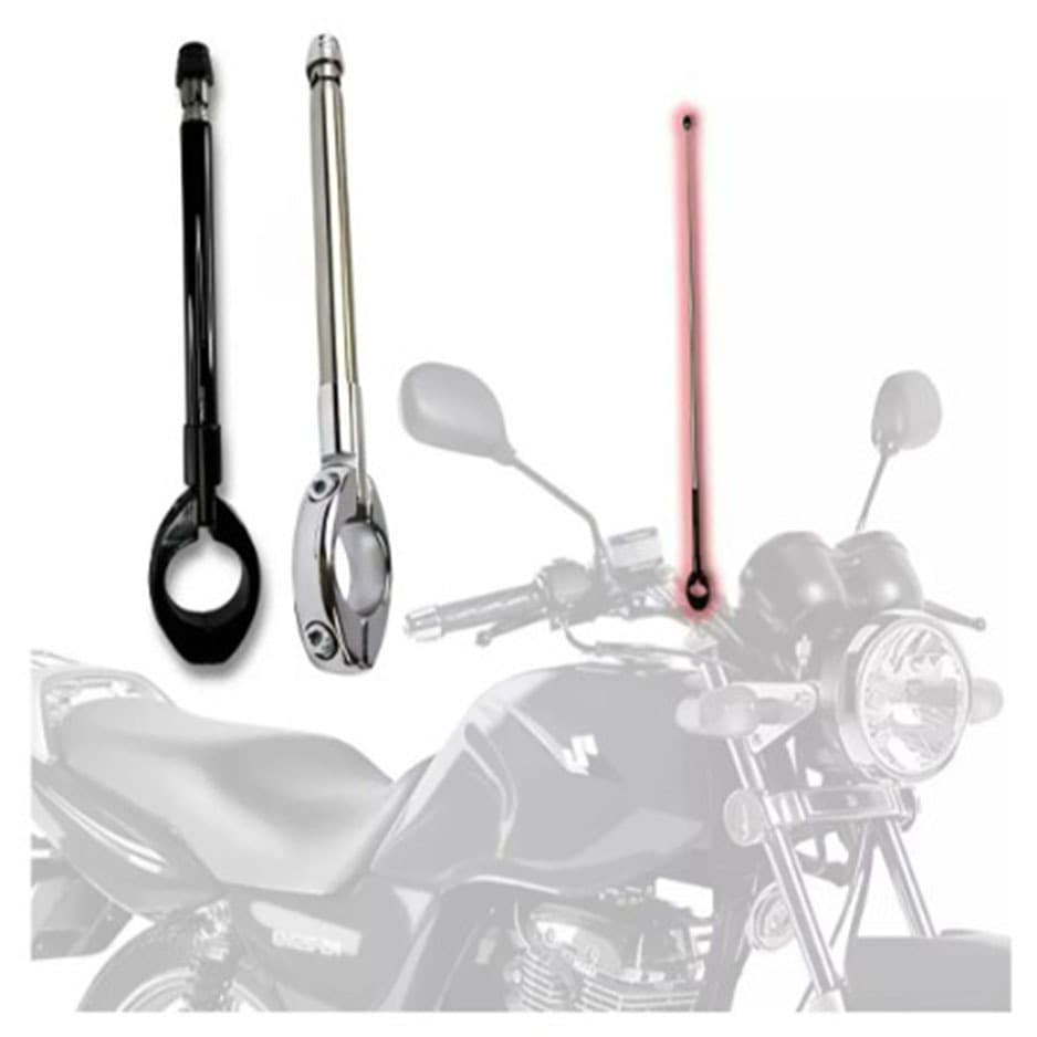 Antena Corta Pipa para Moto Universal Reforçada Aço Inox Segurança Piloto