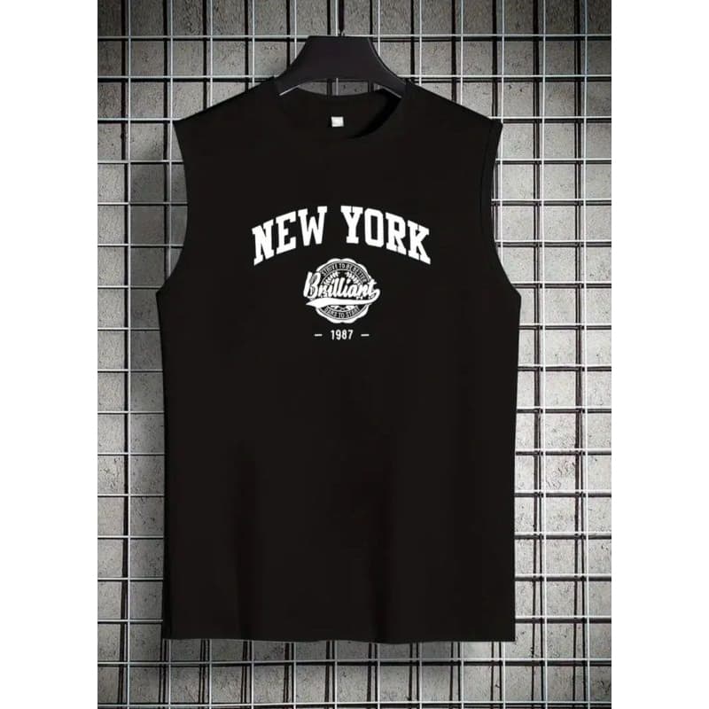 Regata Camisa New York 100 % Algodão Basica Camiseta Masculina