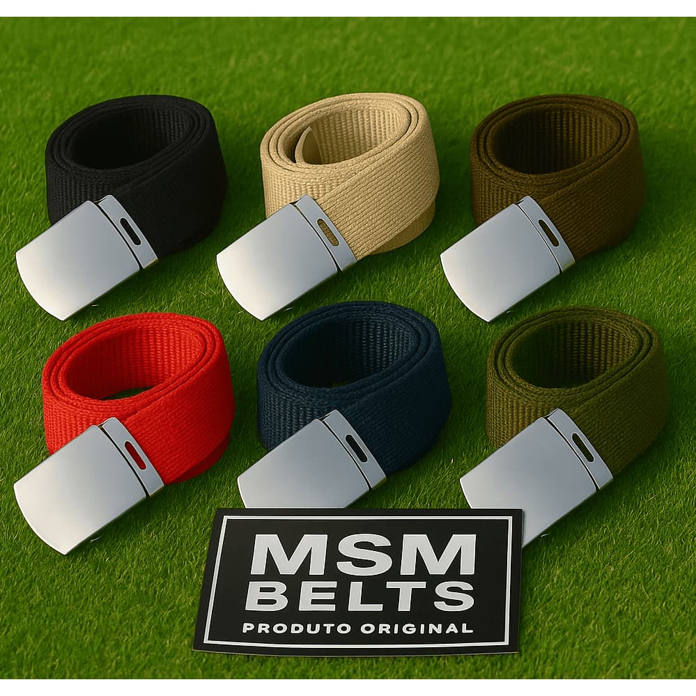 Cinto Tático Militar Masculino em Nylon Reforçado 135cm Várias Cores Fivela de Metal Ajustável