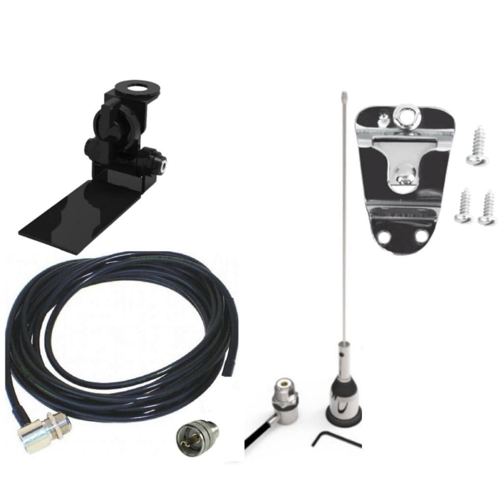 Kit Antena Movel sl Vhf 1/4 Onda Cabo S Caminhonete  SLMFM-0V