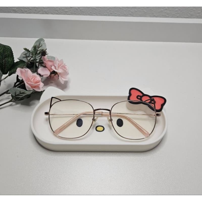 Bandeja Porta Óculos Estilo Hello Kitty - Suporte para Óculos Moldura Decorativa e Charmosa