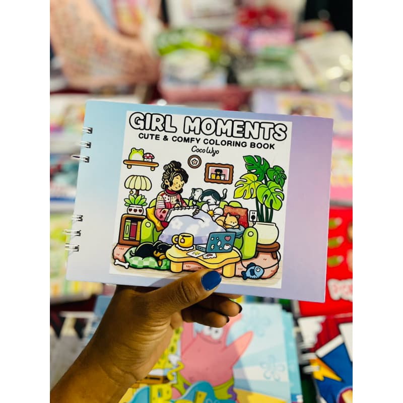 livro de colorir para meninas,DOS ROSA,  barbie, girl moments, Bts
