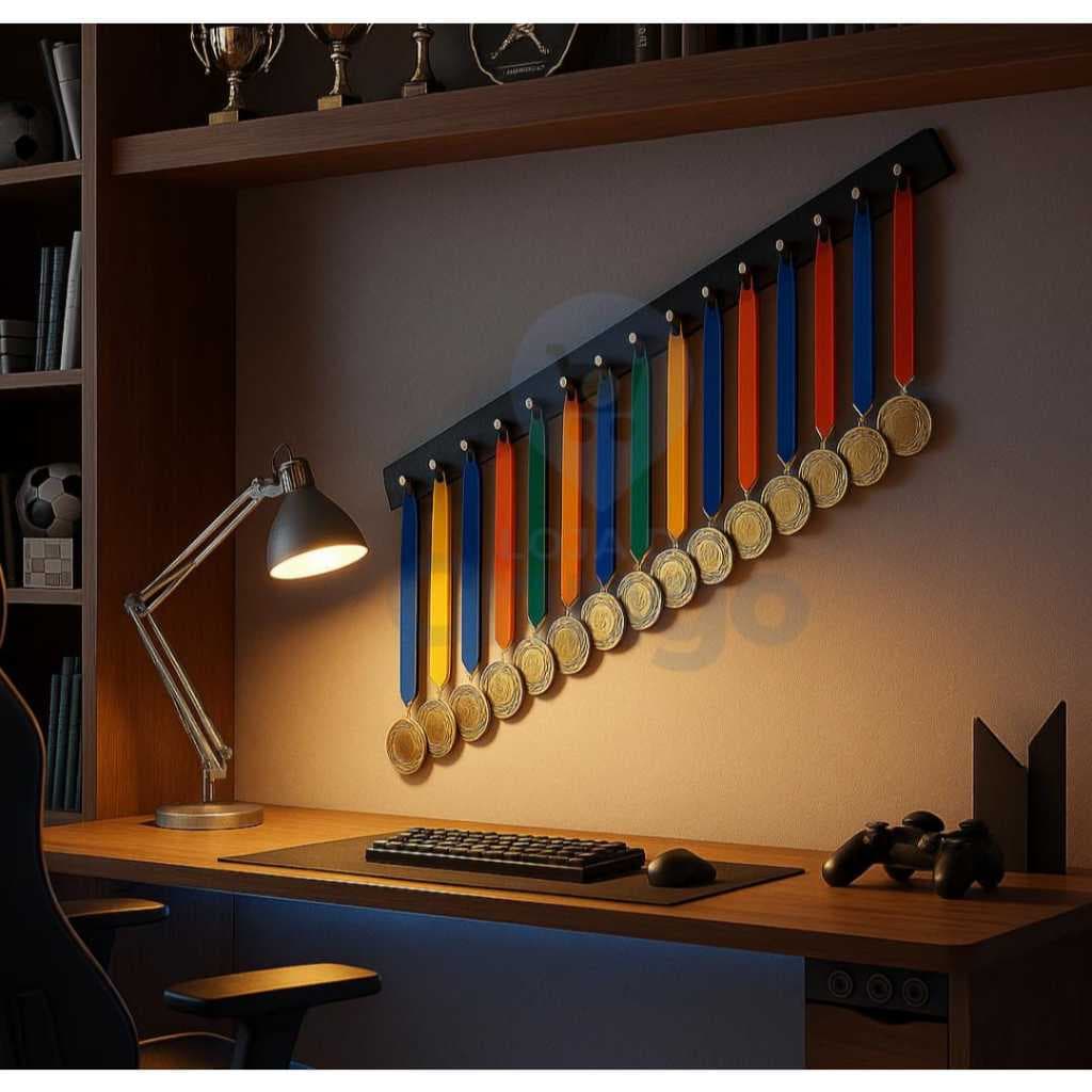 🎖️Suporte para Medalhas -  Exposição Inclinada | Decoração e Organização
