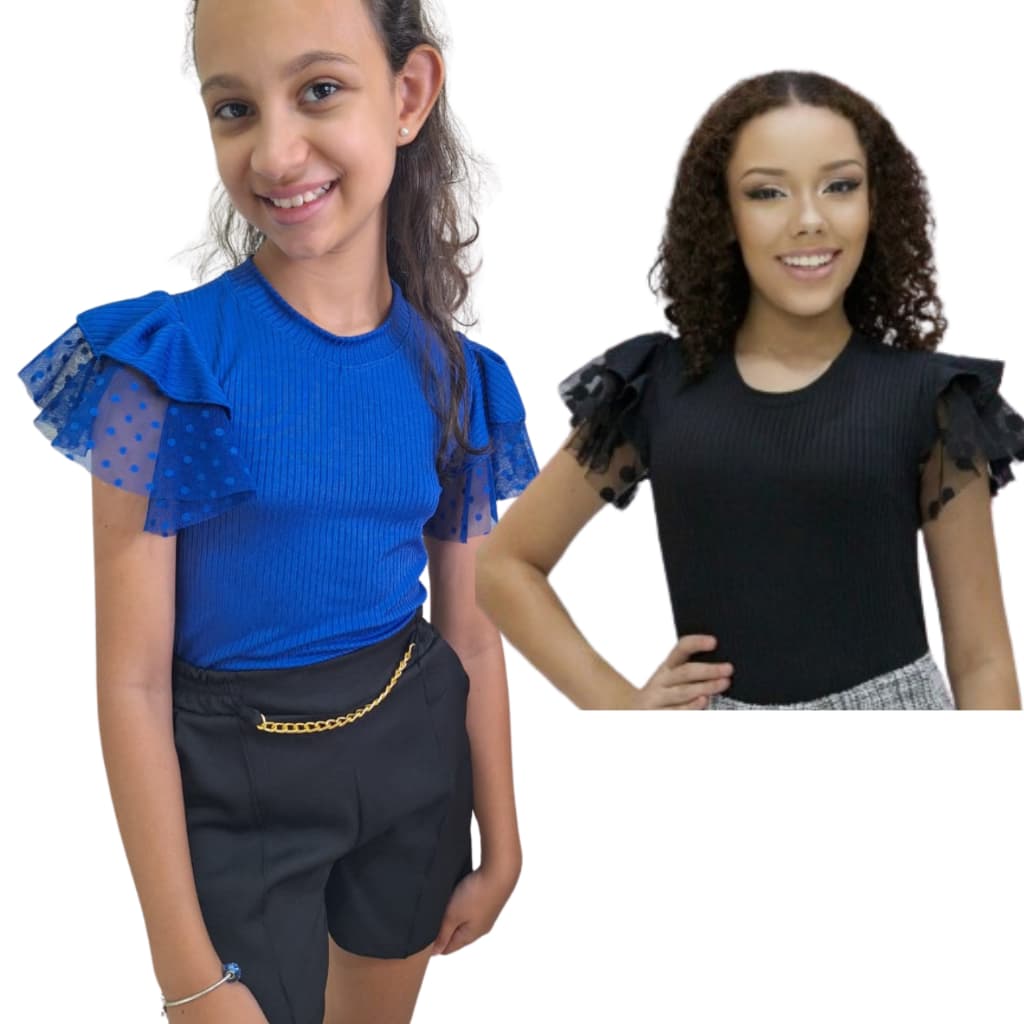 Kit 2 Body menina infantil e juvenil criança