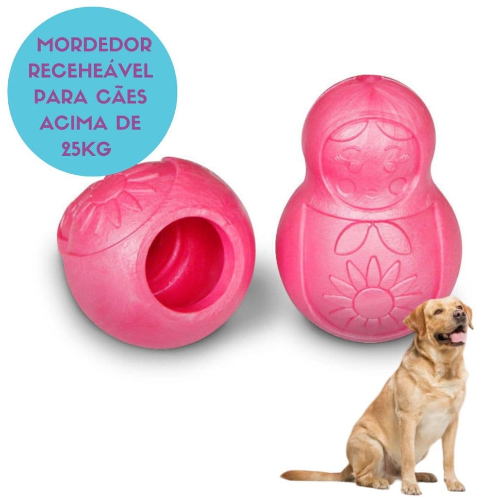 Brinquedo para cães Interativo Recheável Mordedor Bonequinha tamanho G Pet Games