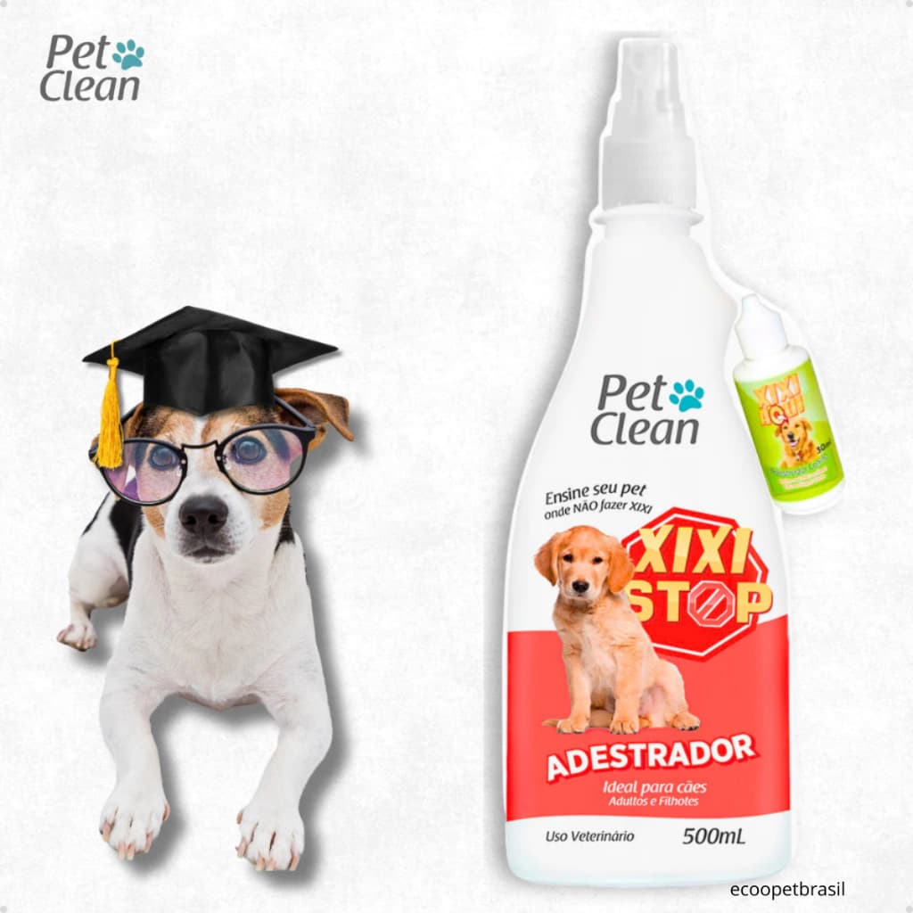 Kit Casadinho Xixi Stop + Xixi Aqui Pet Clean 500 mL para Cães Cachorro