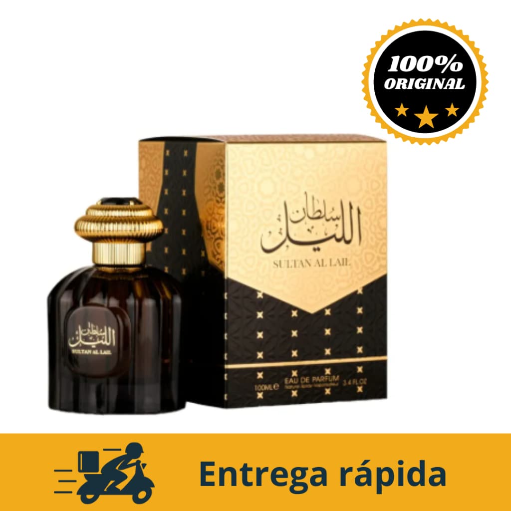 Perfume árabe Sultan Al Lail, EDP, parfum masculino original de qualidade e alta fixação. (2ml, 3ml, 5ml)