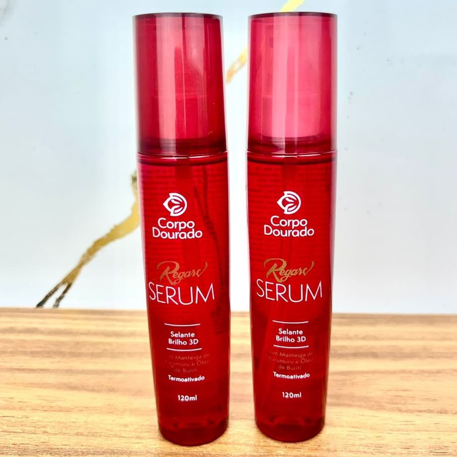 Sérum Termoativado Regarv Corpo Dourado 120 ml – Selante Brilho 3D com Murumuru + Buriti