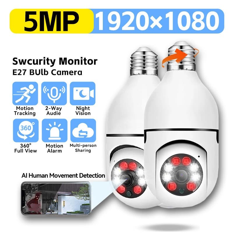 Câmera Externa Ip A Prova D'água com Infravermelho Wifi Hd Sensor De Movimento Gira 360 full HD visão notturna