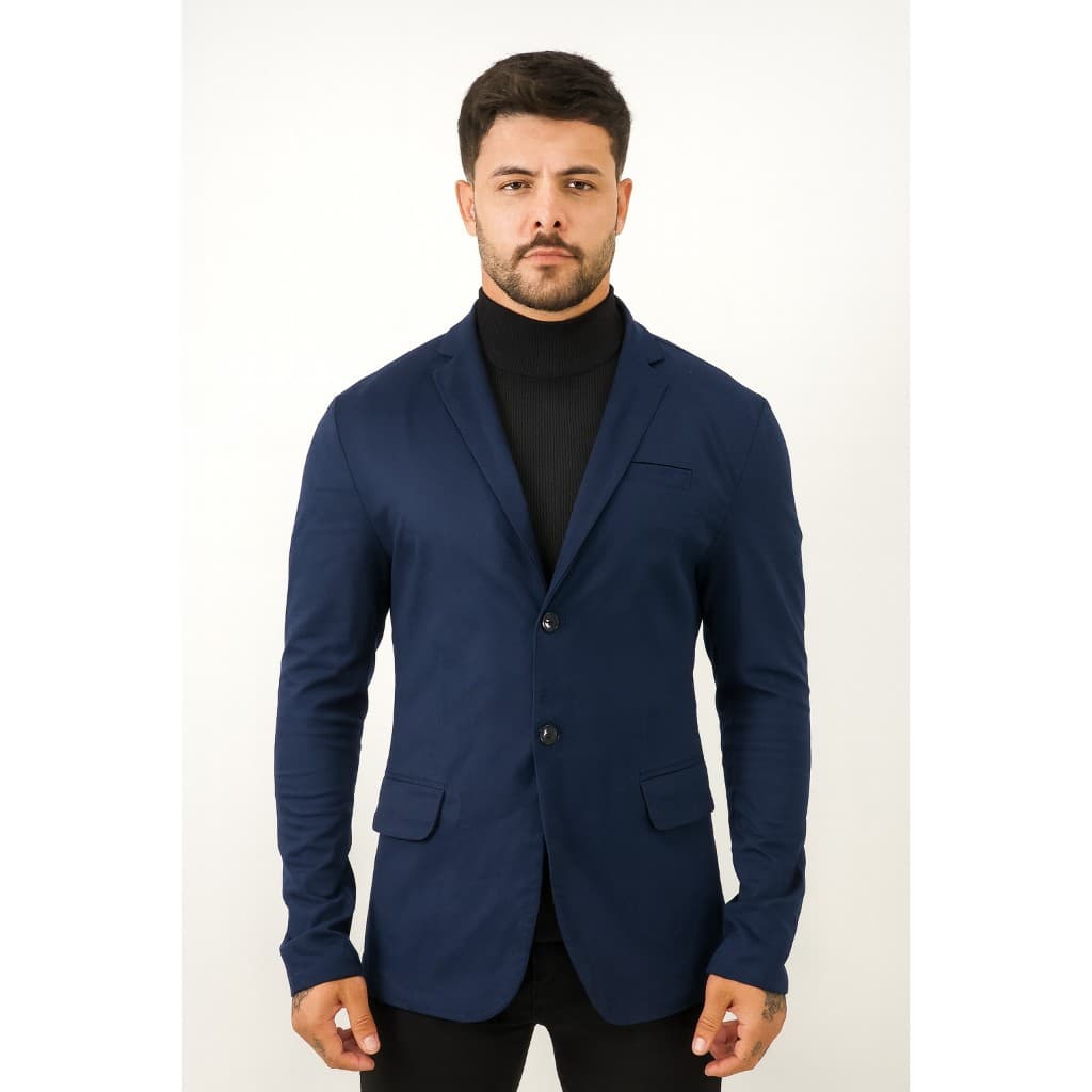 Blazer Masculino Slin Fit Com Elastano Elegante
