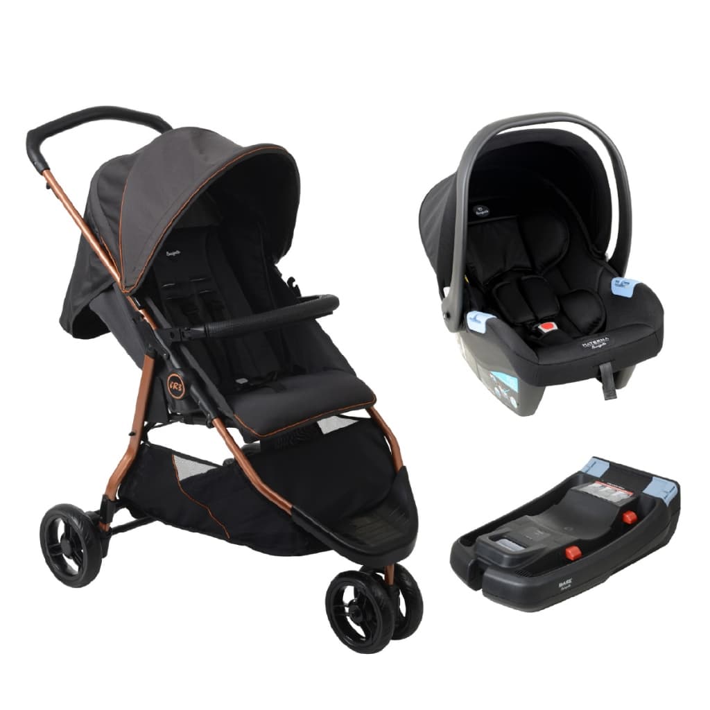 Carrinho de Bebê Burigotto Cr3 Passeio 3 Rodas Travel System com Bebê Conforto e Base Até 15 kg