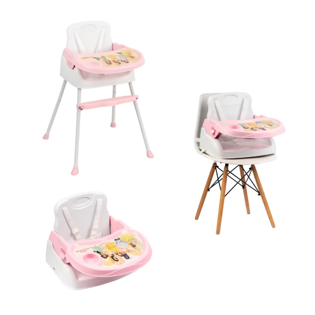 Cadeira de alimentação bebê portátil 3em1 Styll Baby cadeirão Princesas, Carros e Mundo bita -DISNEY