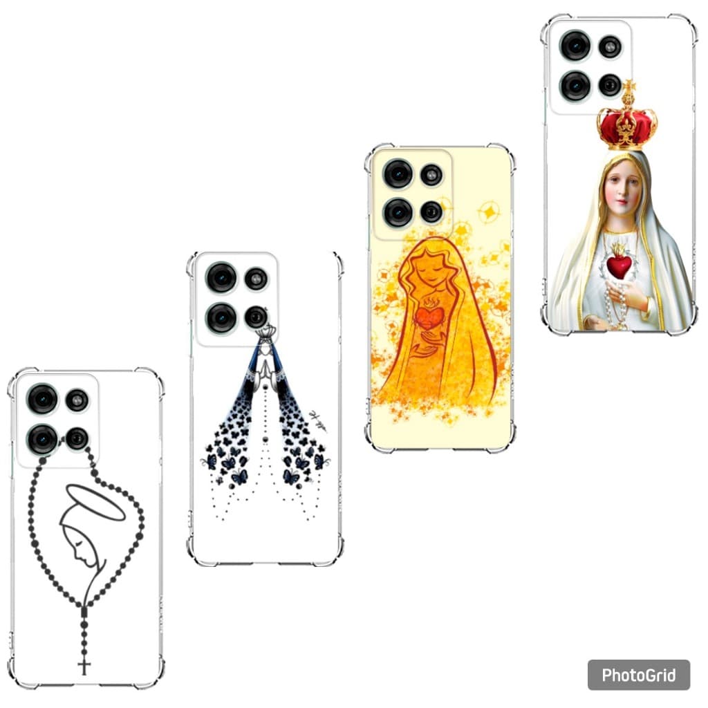 CAPA CAPINHA HEX COMPATIVEL COM MOTOROLA G56, G86 TPU DESENHOS VARIADOS NOSSA SENHORA