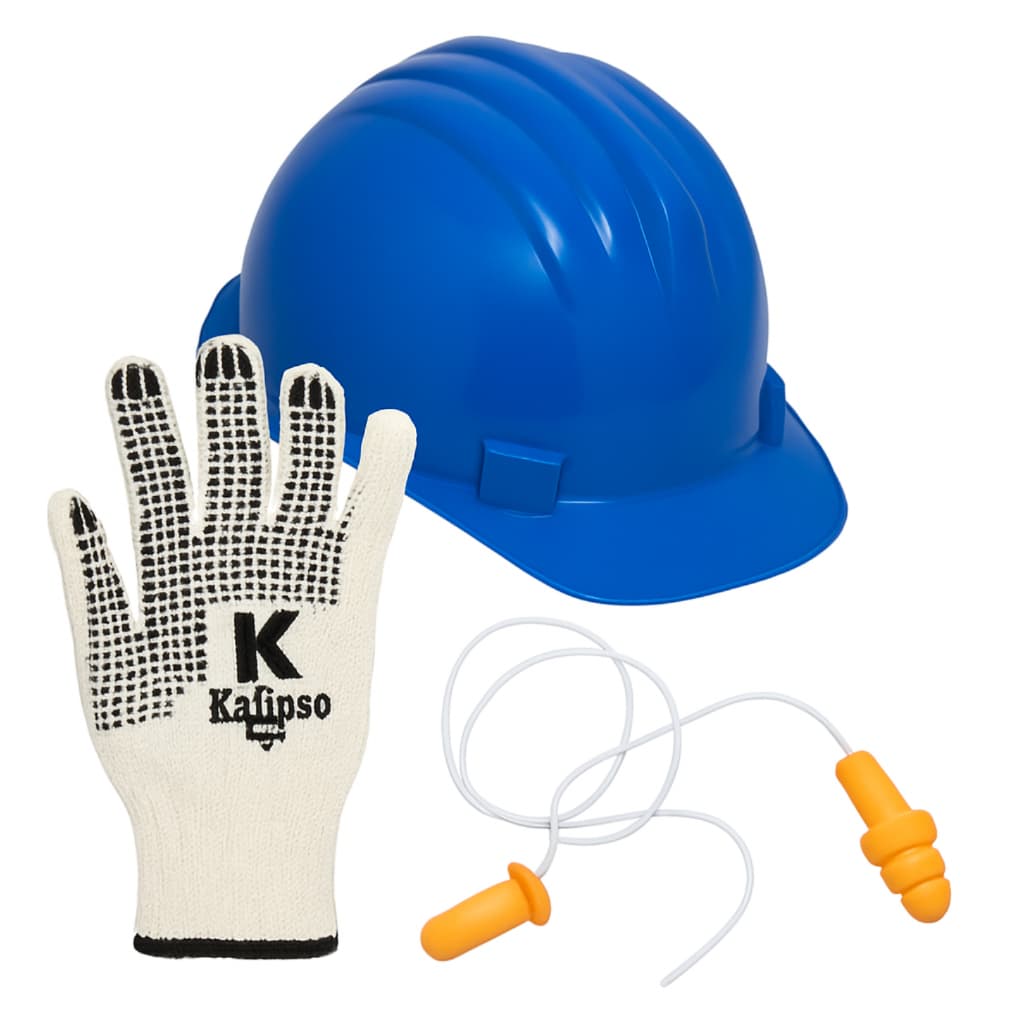 kit Básico para Obras NR-6 Capacete Luva e Protetor Auricular