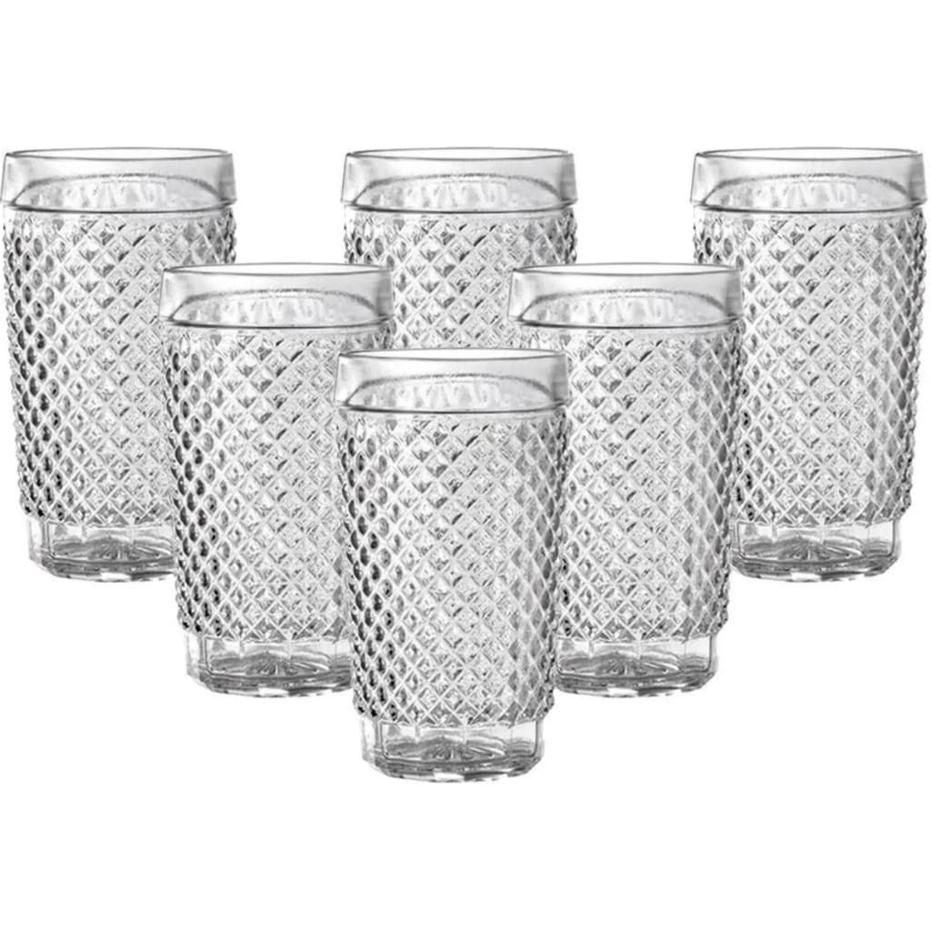 Jogo Copos Vidro Barroco 255ml Wheaton 6 Peças