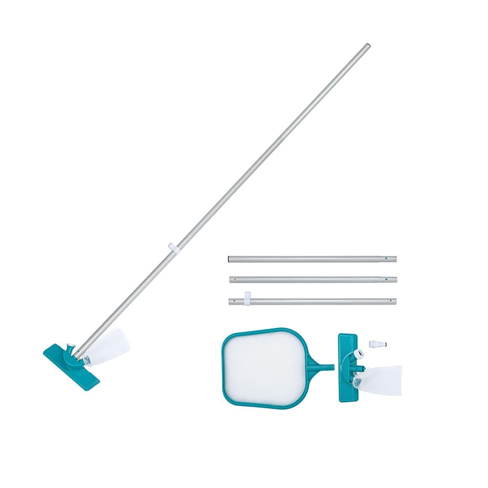 Kit Limpeza Para Piscina 2 em 1 + Aspirador de Piscina e Peneira Com Cabo de 2,03m Bestway
