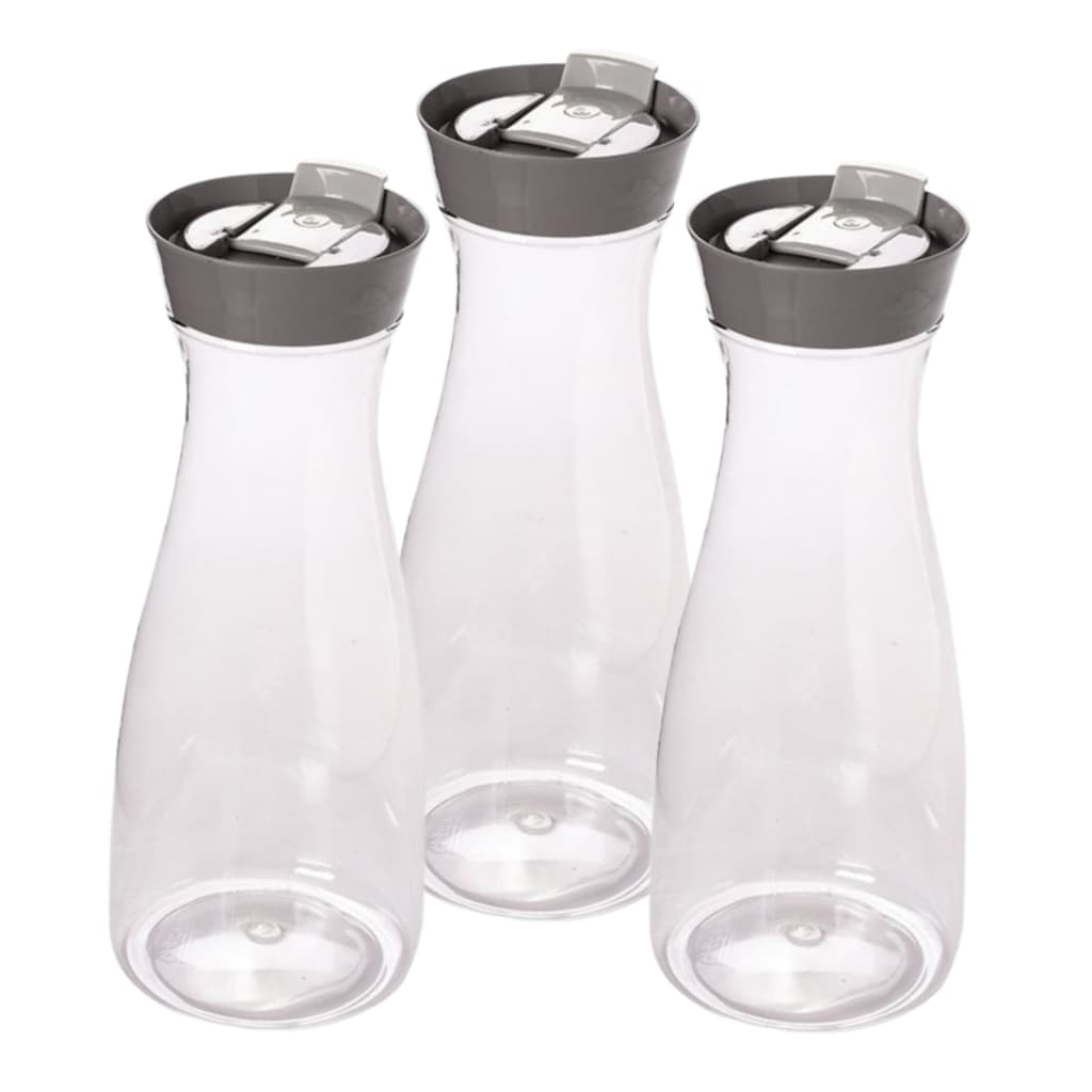 Kit Com 03 Garrafas Para Água New York 1L - Super Oferta!