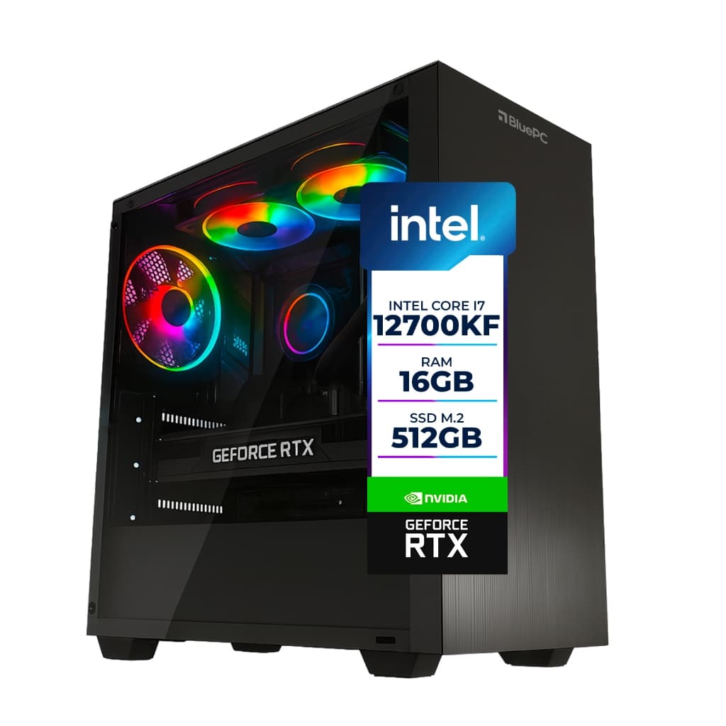 PC Gamer AURA BluePC - Intel i7 12700KF, B760, RTX 5060 Ti 16GB, 16GB, SSD 512GB, 750W - PGBP-AUR152
