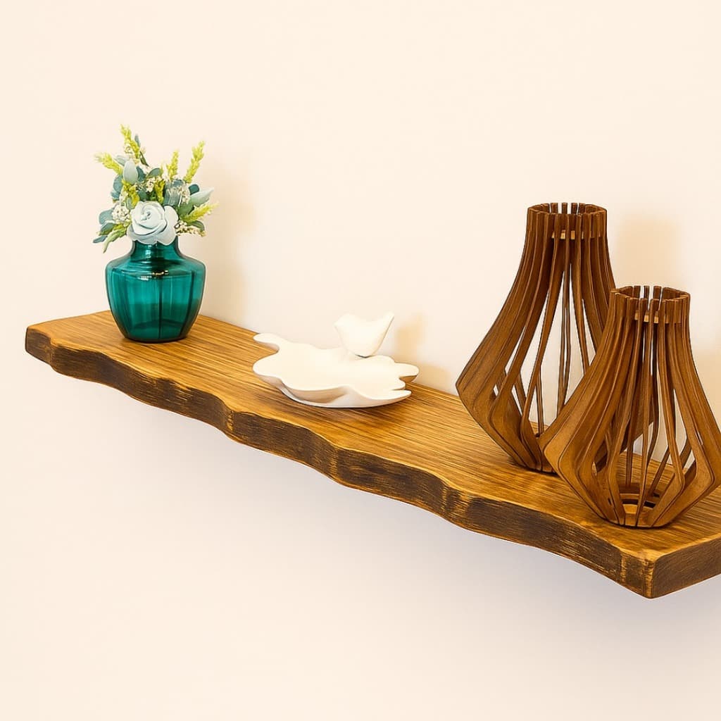 Prateleira Borda Rústica Grossa 1,20x34 com 3,6 cm de Espessura SuPORTE REFORÇADO