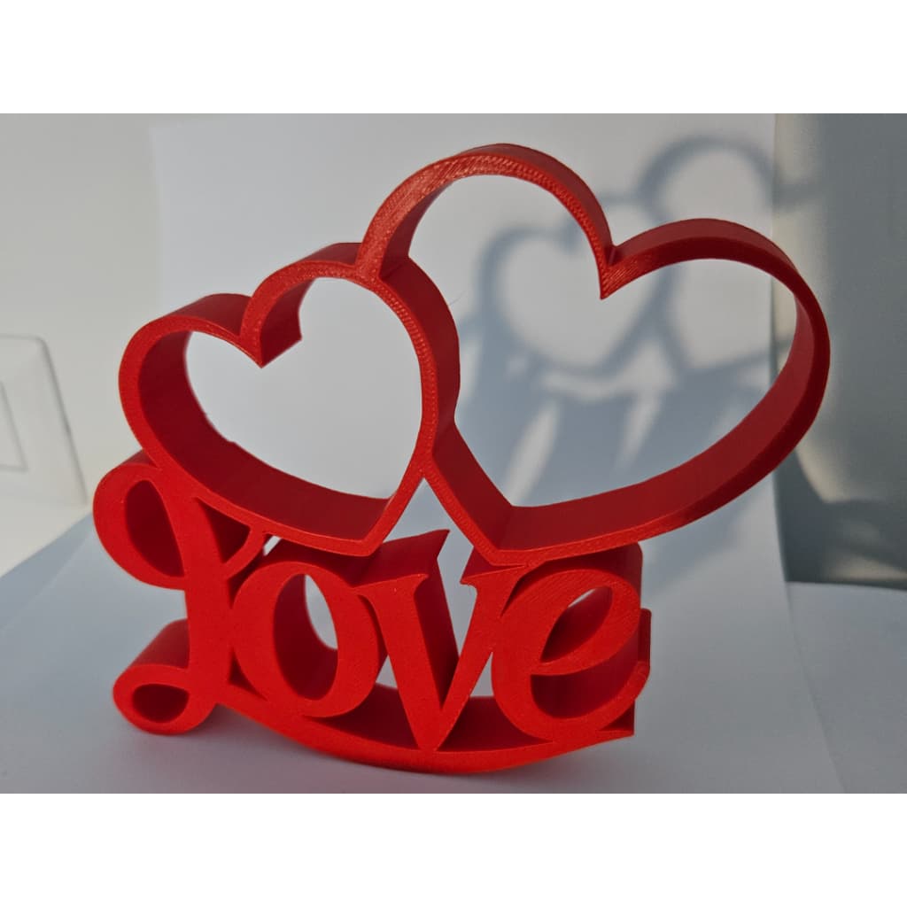 Enfeite LOVE com Corações – Impressão 3D | Decoração