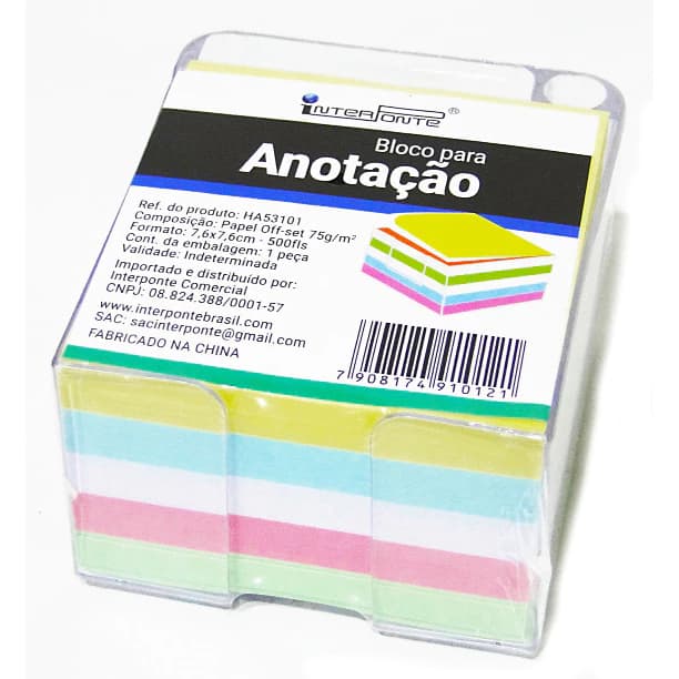 Bloco Para Anotação Suporte De Acrílico, Porta e Caneta, 500FLS, organização de tarefas escritório lembretes e recados